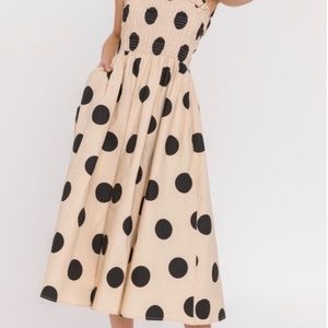 Nordstrom English Factory dress midi Polka Dot size XS